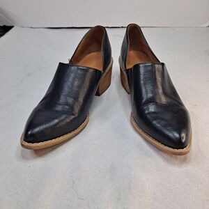 Cynthia Rowley Eddie Ankle Boots Women's Sz 9.5M Black Faux Leather Pointed Toe